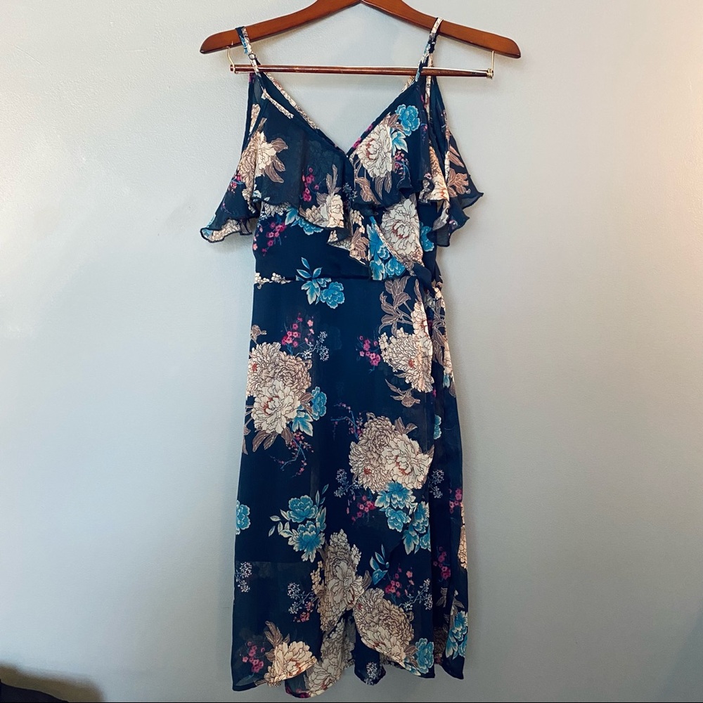 Floral Blue Wedding guest dress